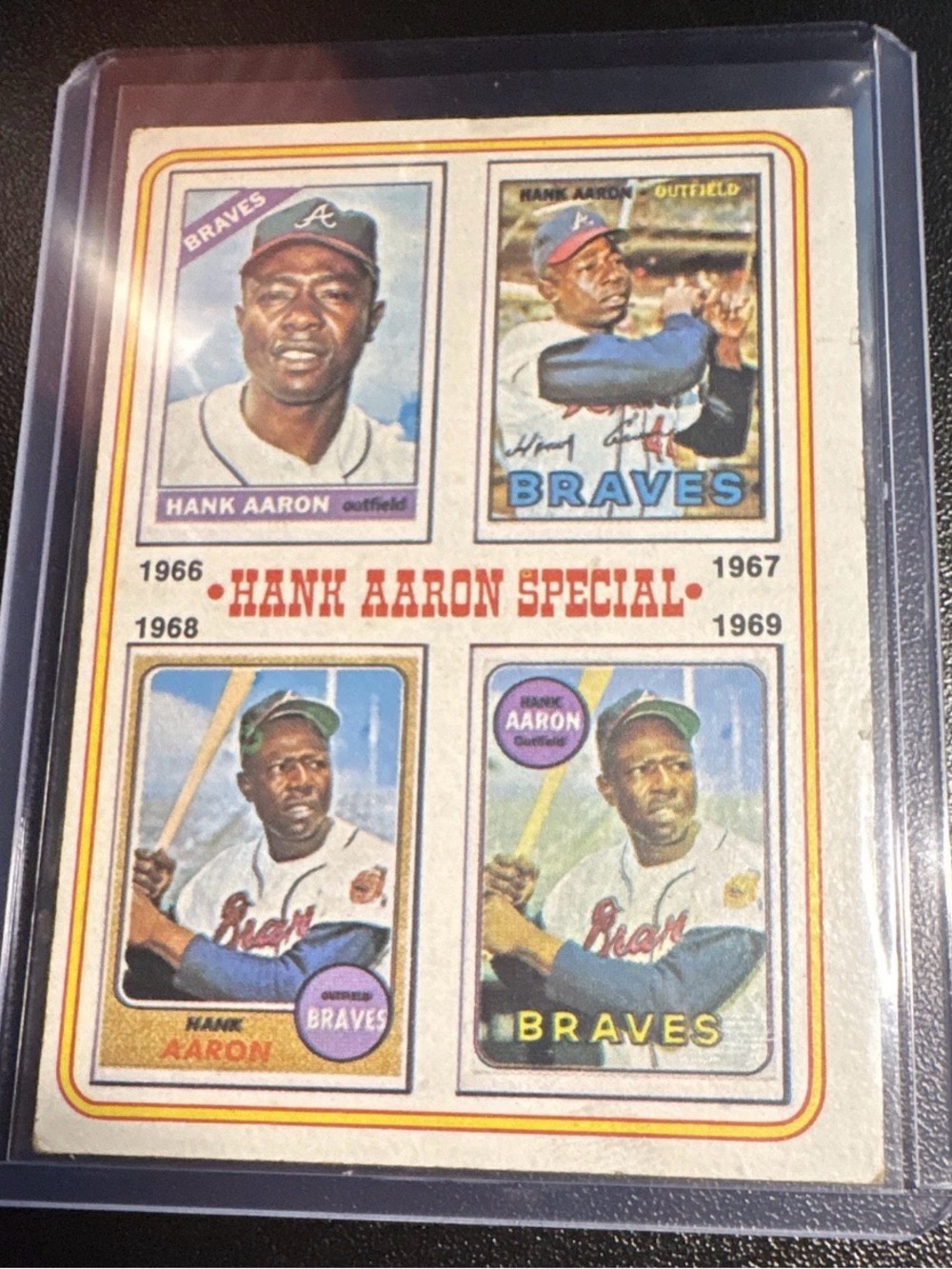 Hank Aaron Special Insert Collectable Card - Great HOFER